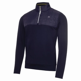 product ombre gradient Calvin Klein Vardon Hybrid Half Zip Pullover - Navy