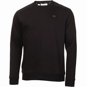 Linen Pullover Calvin Klein Walker Crew Neck Sweater - Black