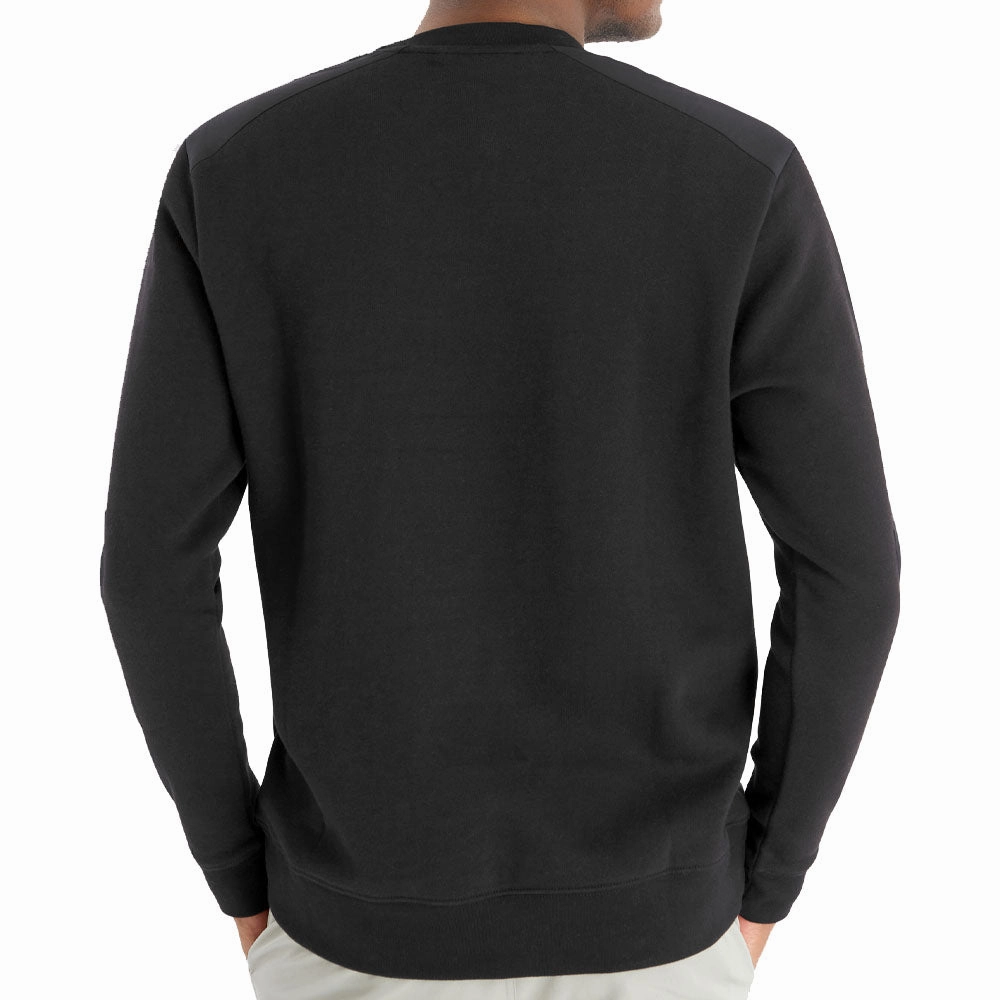Calvin Klein Walker Crew Neck Sweater - Black Herringbone Unisex Comfort