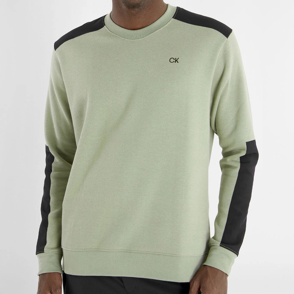Calvin Klein Walker Crew Neck Sweater - Cameo Green Performance Wear