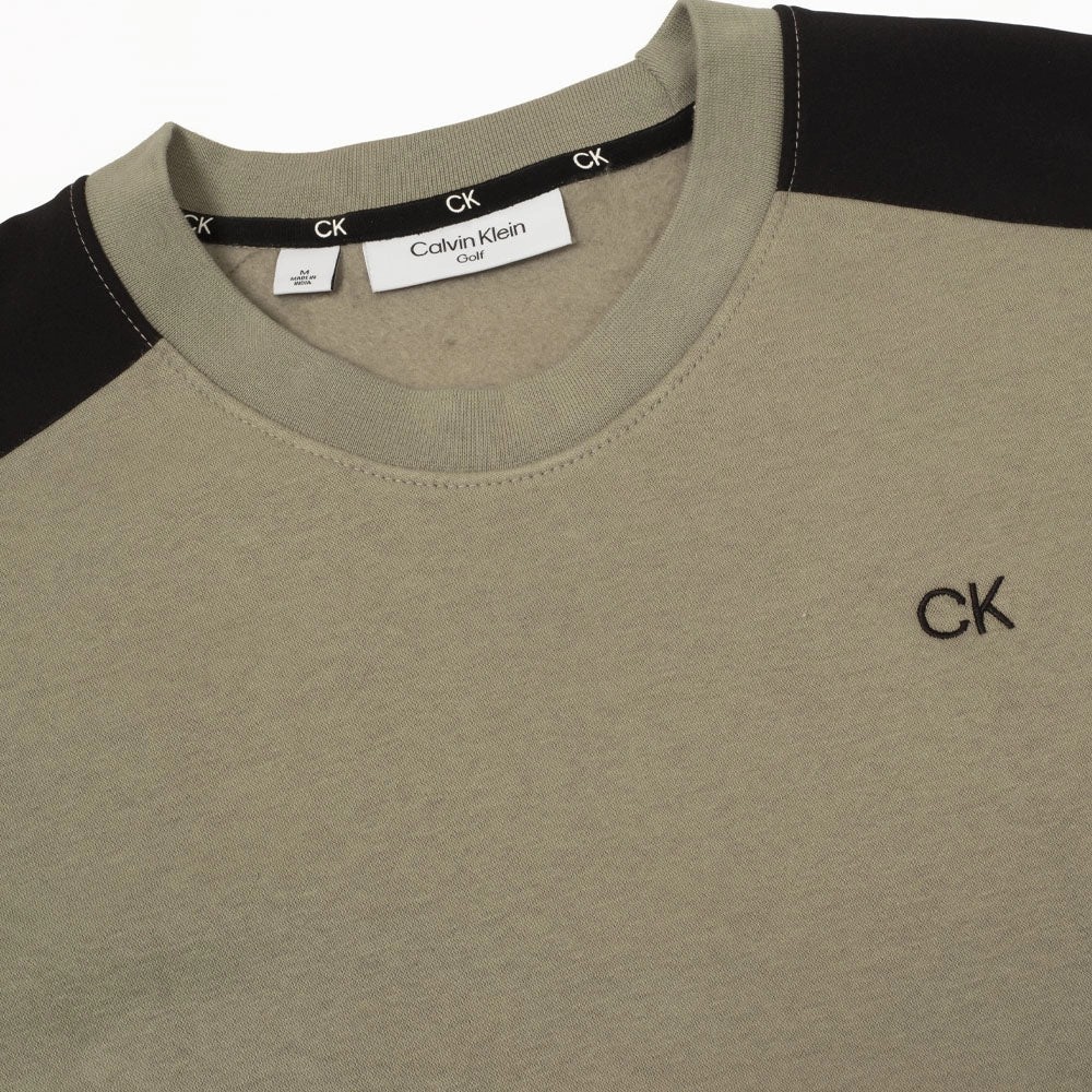 Calvin Klein Walker Crew Neck Sweater - Cameo Green product combo product patch uniqueness