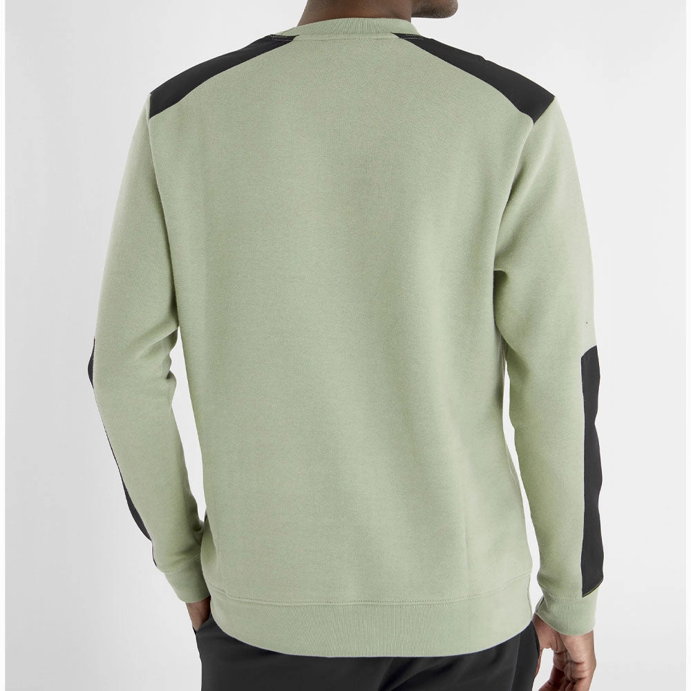 Chill Look Leather Calvin Klein Walker Crew Neck Sweater - Cameo Green