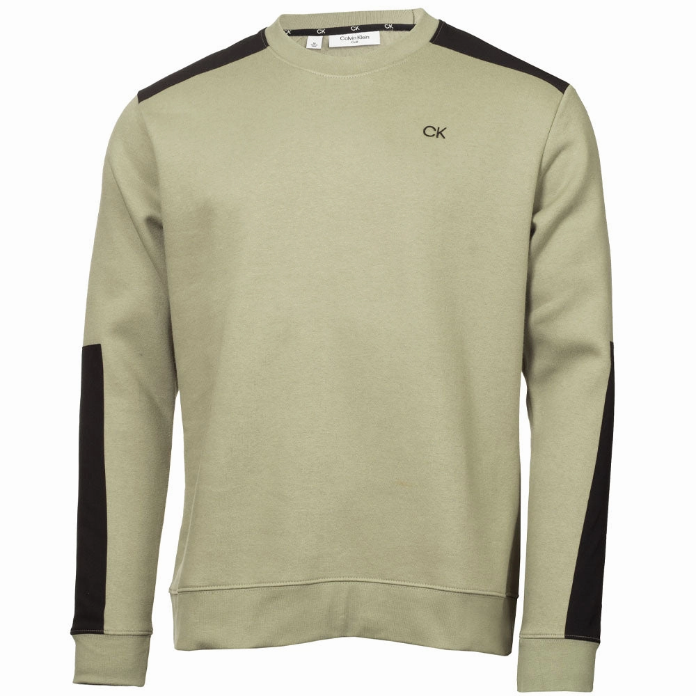 Lightweight Layer full sleeve Calvin Klein Walker Crew Neck Sweater - Cameo Green