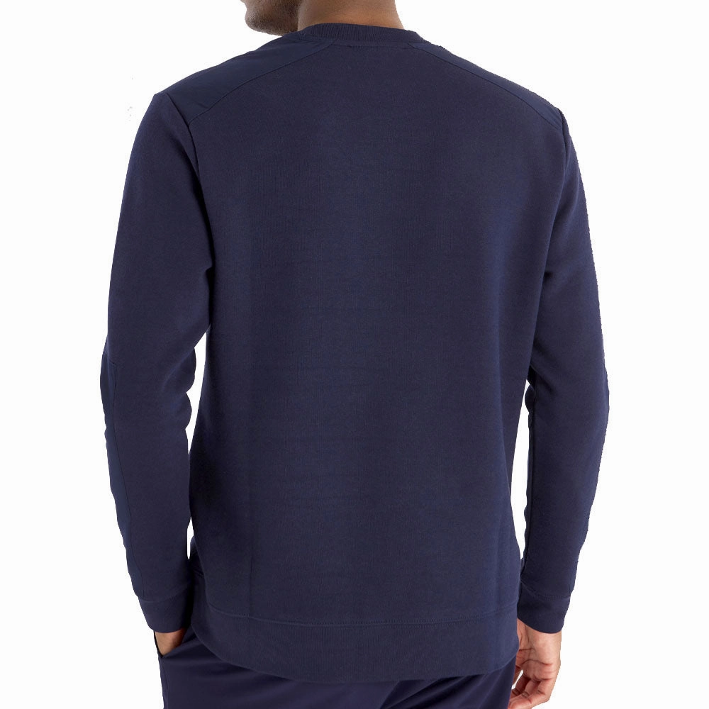 Embroidered Logo Calvin Klein Walker Crew Neck Sweater - Navy