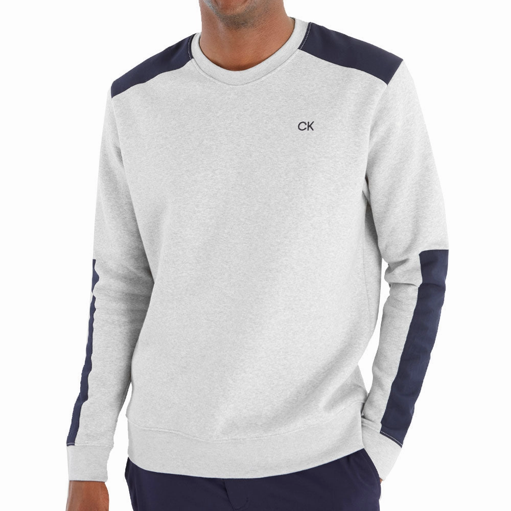 Lightweight Hoodie Calvin Klein Walker Crew Neck Sweater - Pale Silver Marl