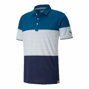 Puma Cloudspun Taylor Golf Polo Shirt - Digi-Blue Relaxed Look Fur combination