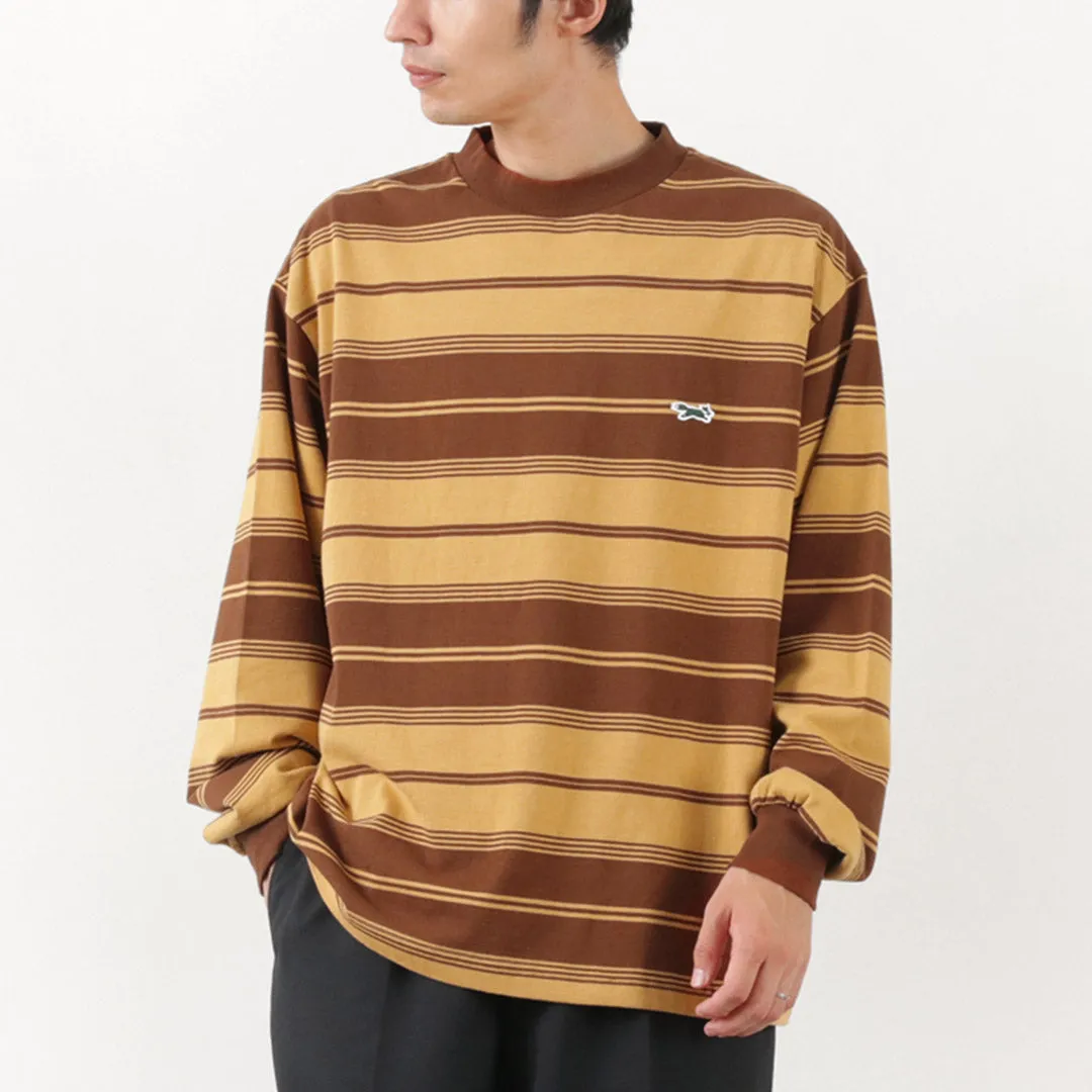 Easy Layer Subtle Details THE FOX / Fox Striped Crew Neck Long Sleeve T-Shirt