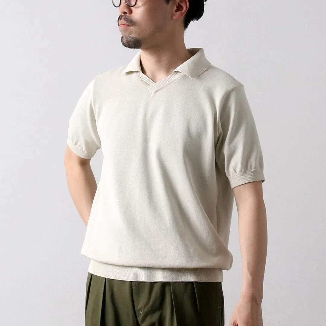 RINASCENTE / Hybrid Knit Skipper Polo Shirt Urban Fashion Urban Casual