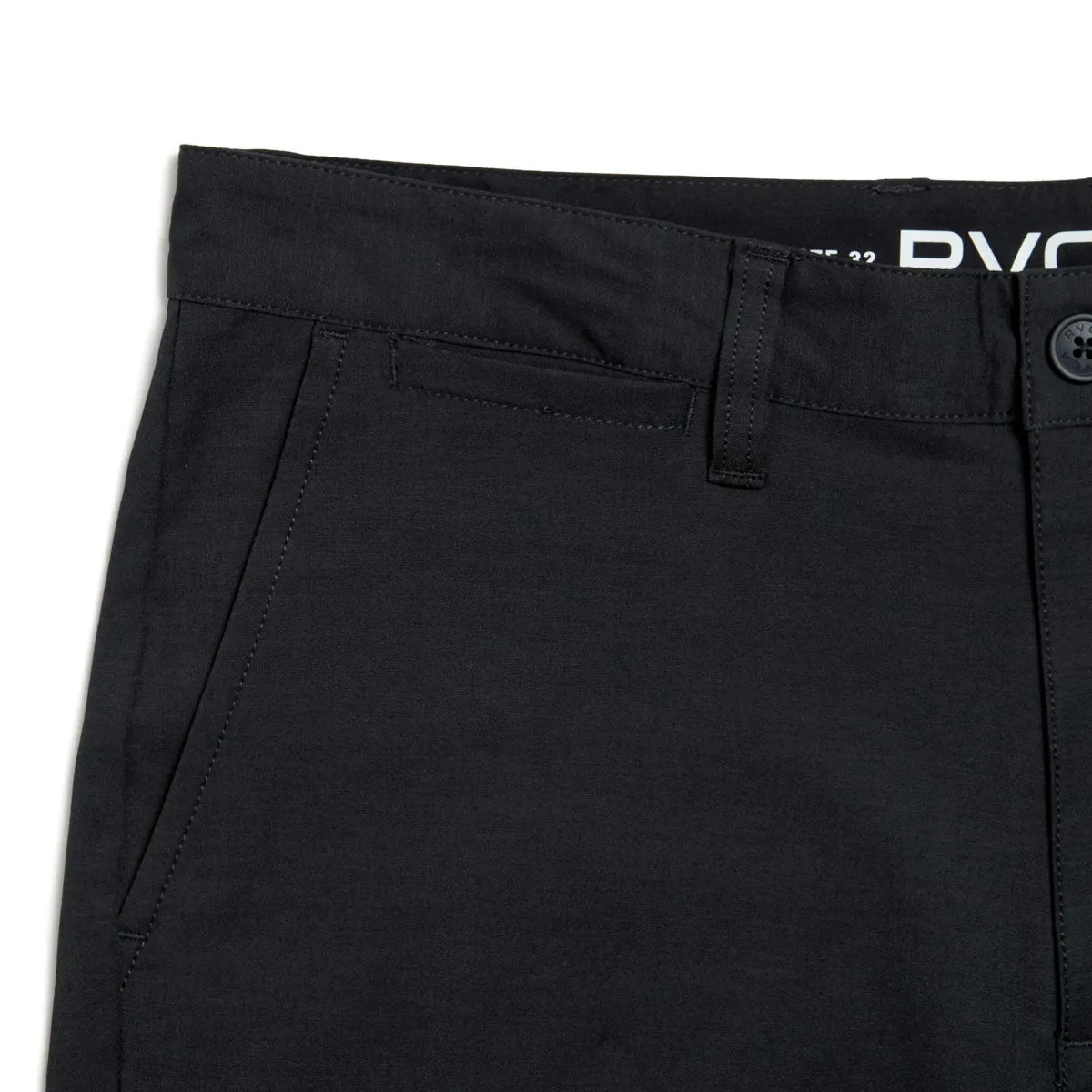 RVCA Back In Hybrid Shorts - Black Stay Fresh UV Protection Fabric