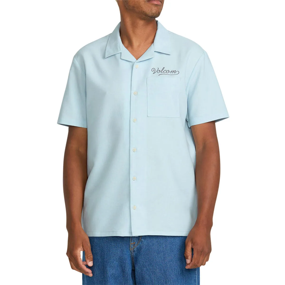Volcom Otis Stone Shirt - Carolina Blue Trendy designs Anti Pill Treatment