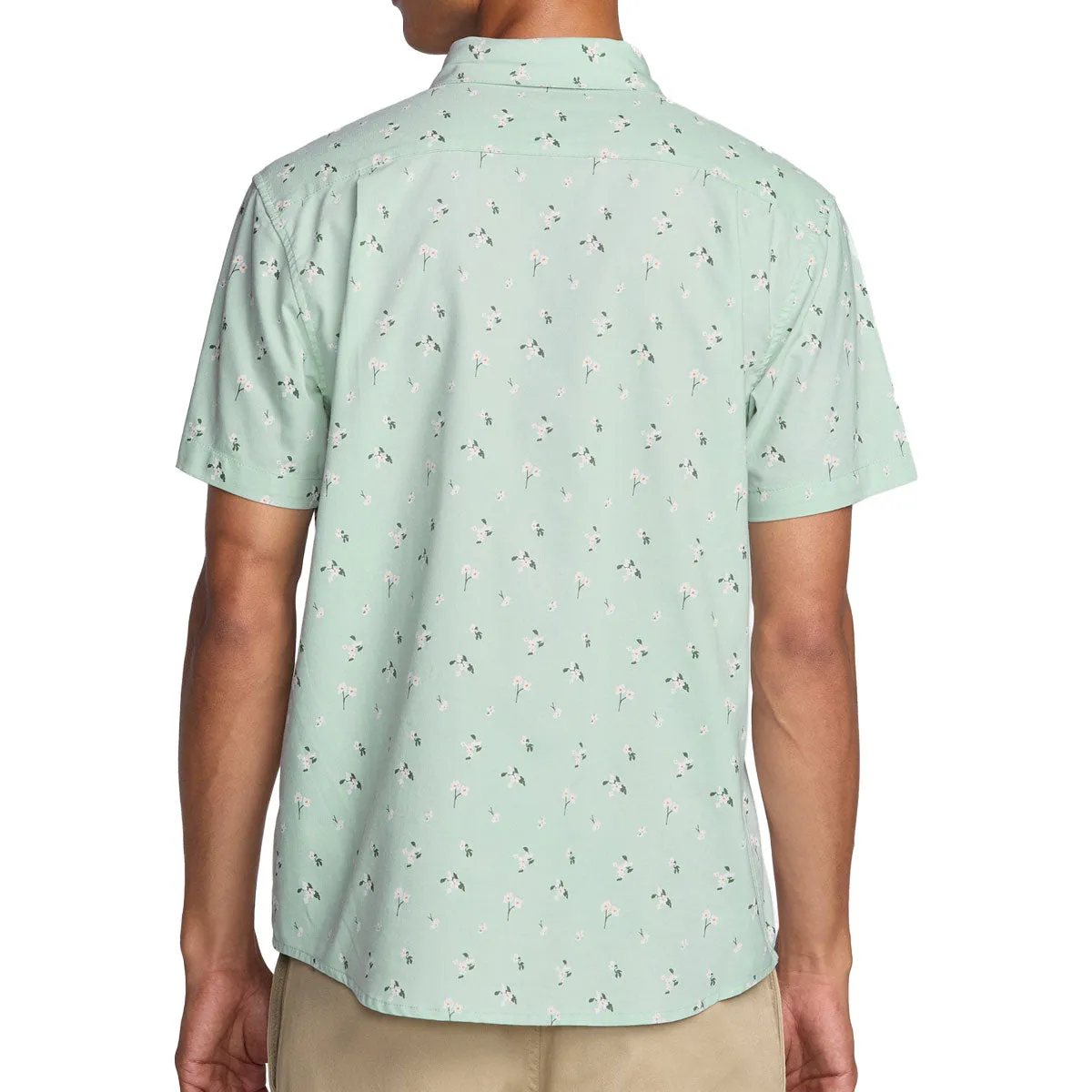 RVCA Thatll Do Print Shirt - Green Tea Sleek Silhouette