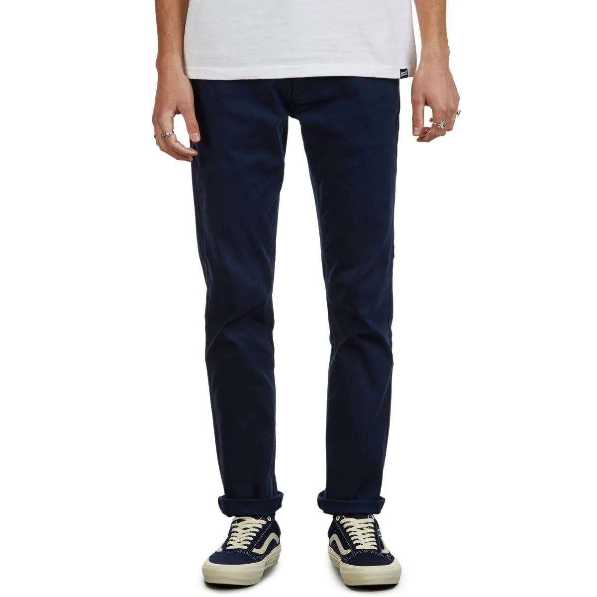 Stain Resistant CCS Straight Stretch Chino Pants - Blue