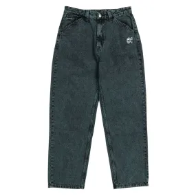 All Time Use Krooked Eyes Denim Twill Jeans - Green Overdye