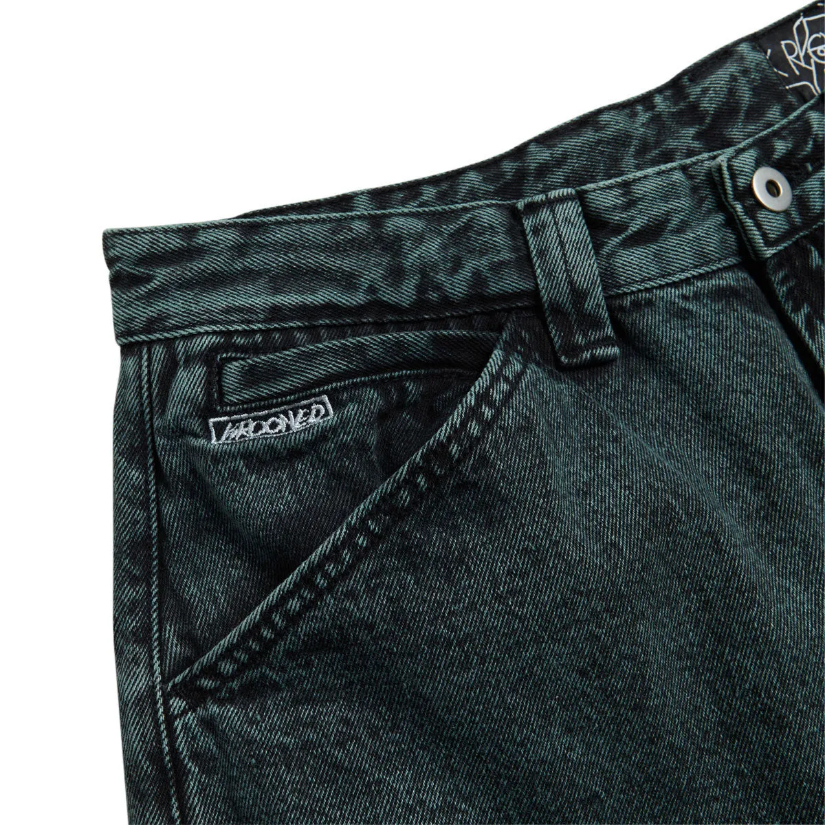 Quick Drying Krooked Eyes Denim Twill Jeans - Green Overdye
