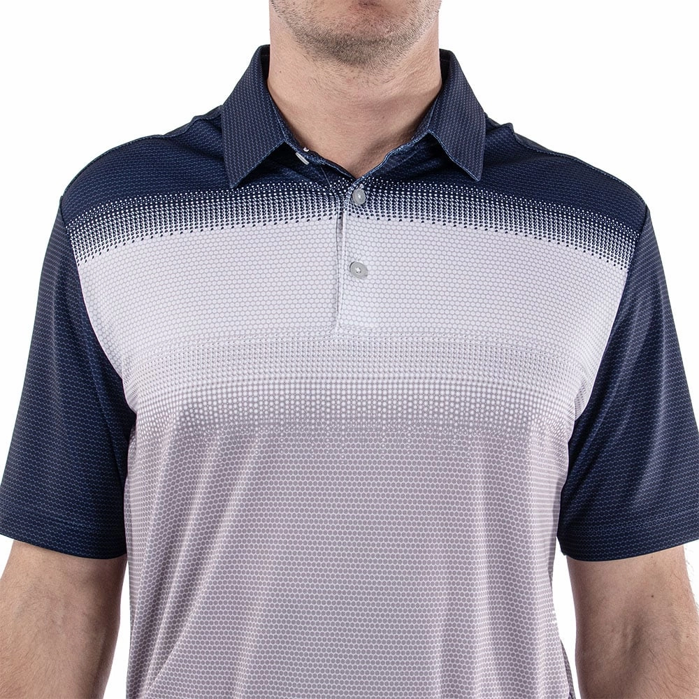 Urban Streetwear Galvin Green Mirca Ventil8  Polo Shirt - Cool Grey/White/Navy