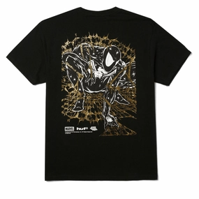 Casual Appeal Laser Cut Edges HUF x Spiderman Arachknight T-Shirt - Black