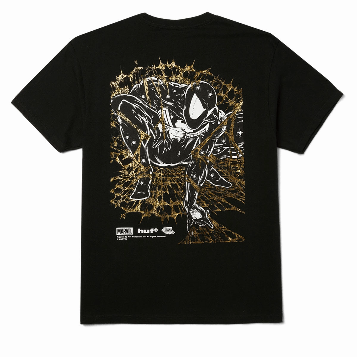 Casual Appeal Laser Cut Edges HUF x Spiderman Arachknight T-Shirt - Black