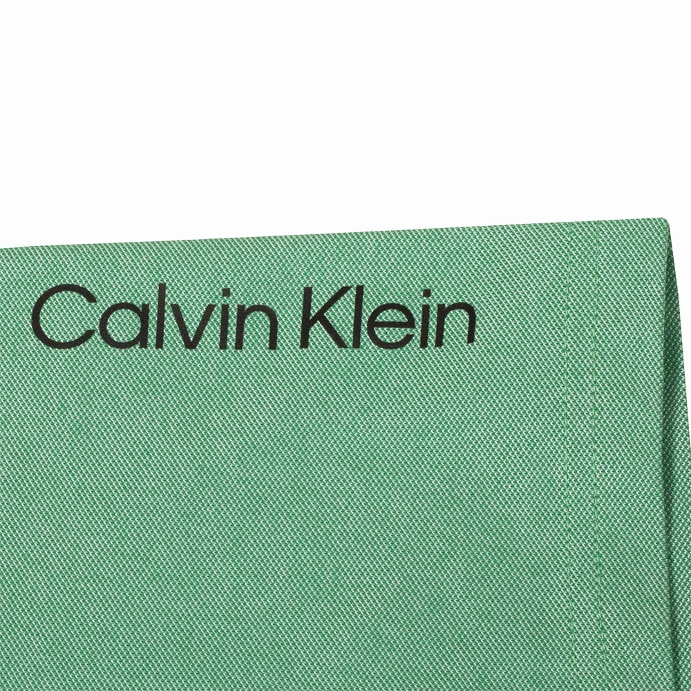 Durable Ribbed Hem Calvin Klein Uni Polo Shirt - Green