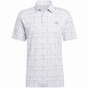 adidas Jacquard Primegreen Polo Shirt - White/Grey Three Soft Fabric