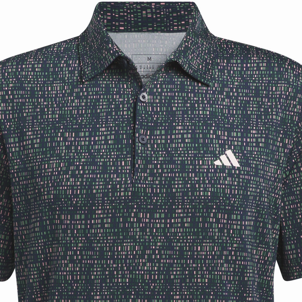 adidas Ultimate365 Power Grid Print Polo Shirt - Collegiate Navy Comfort Style Valentine's Day