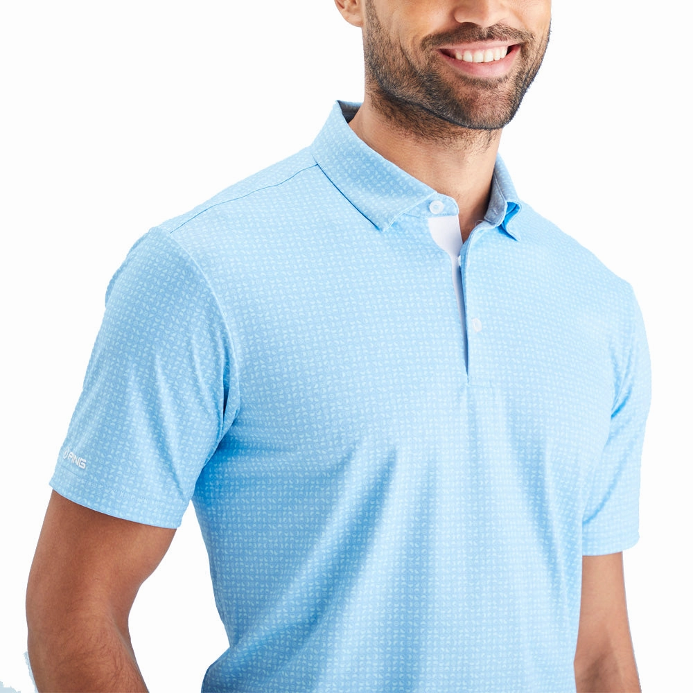 Day-to-Day Comfort Stylish and Comfortable Ping Julian Polo Shirt - Crystal Blue Multi