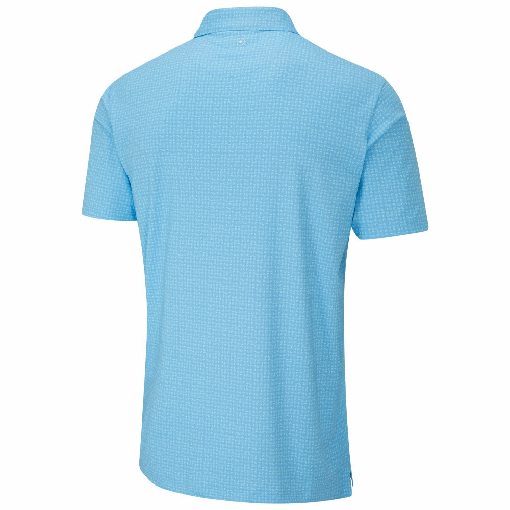 Ping Julian Polo Shirt - Crystal Blue Multi Short sleeved breeziness