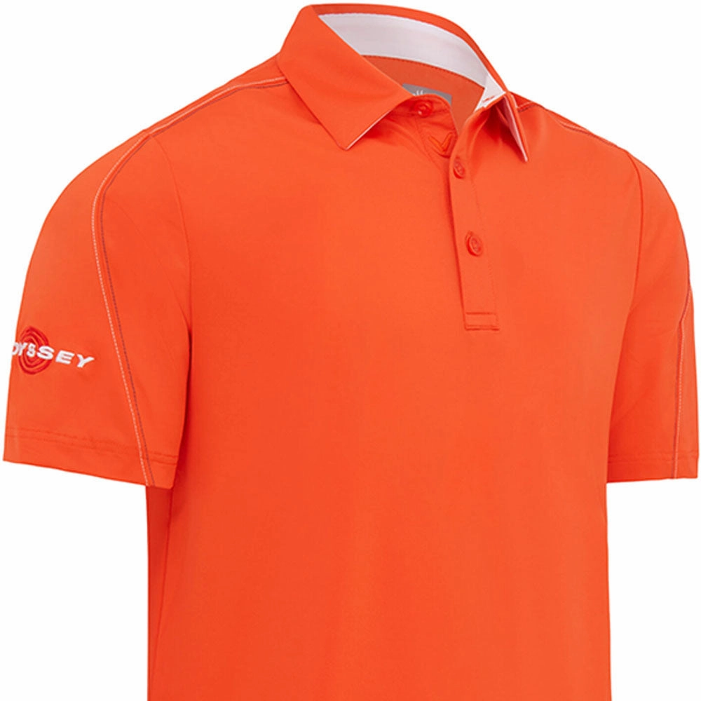 Thermal Regulation Fabric Classic Style Trend Callaway Stitched Colour Block Polo Shirt - Tigerlily