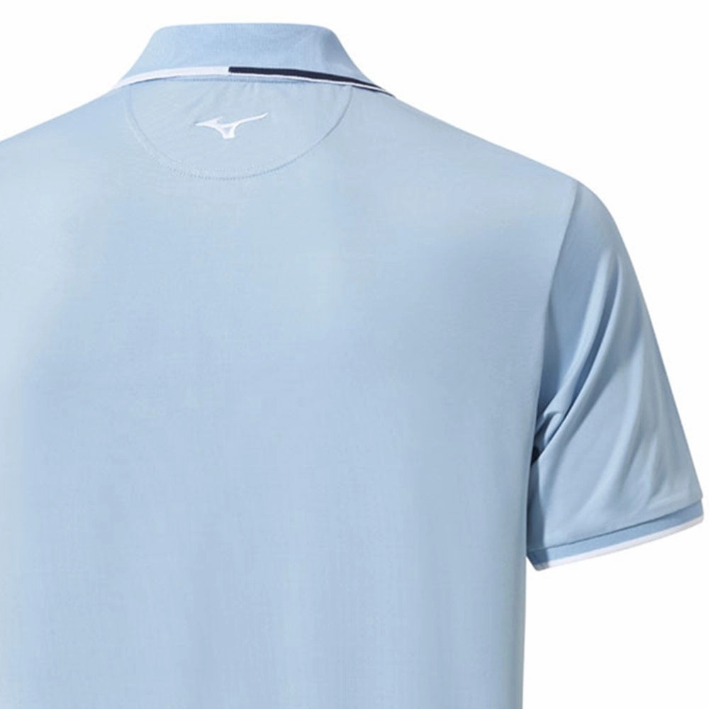 Mizuno Quick Dry Comp Plus Polo Shirt - Bluebell Seam Free Back