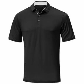 Mizuno Move Tech Quick Dry Polo Shirt - Black Retro Sleep