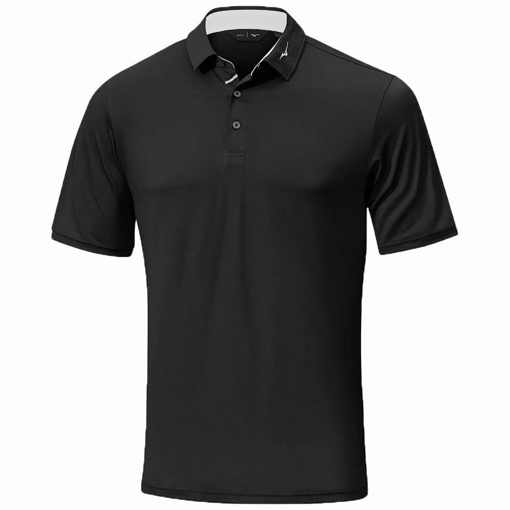 Mizuno Move Tech Quick Dry Polo Shirt - Black Retro Sleep