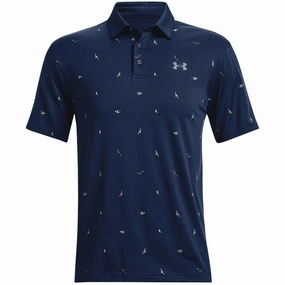 Under Armour Playoff Polo Shirt 2.0 - Academy Navy/Pitch Grey long sleeved Versatile Fit