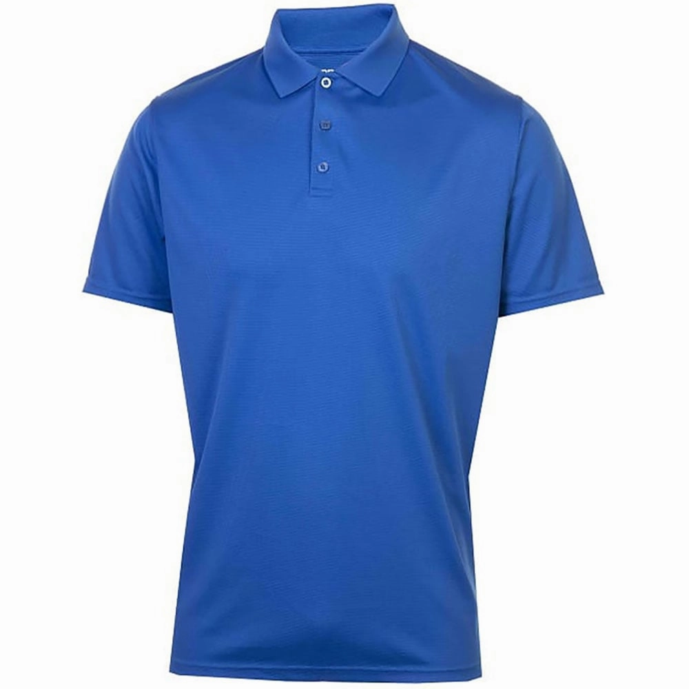 ProQuip Performance Pique Polo Shirt - Blue Fashion-Ready Vintage Wash Effect