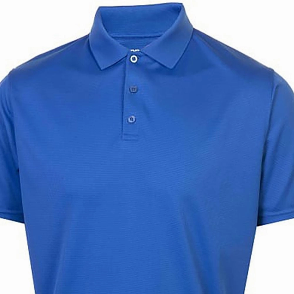 WrinkleResistant Texture ProQuip Performance Pique Polo Shirt - Blue