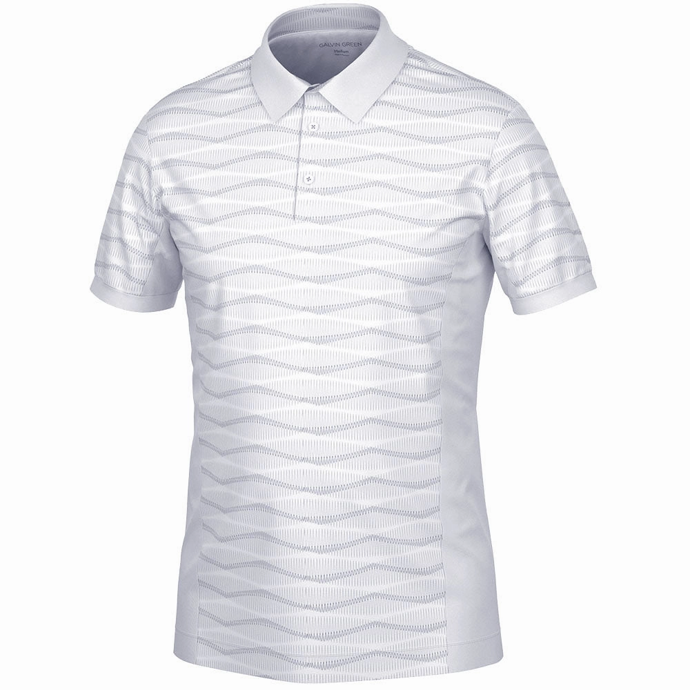 Picnic Galvin Green Merlin Polo Shirt - White/Cool Grey