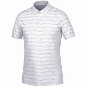 Picnic Galvin Green Merlin Polo Shirt - White/Cool Grey