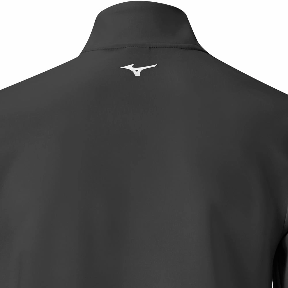 Comfy Layering Velvet Mizuno Breeze T Stripe 1/4 Zip Pullover - Black