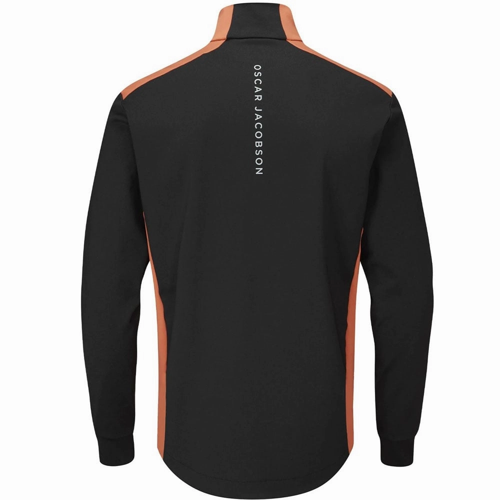 Oscar Jacobson Thornton Mid Layer 1/2 Zip Pullover - Black rhinestone accents