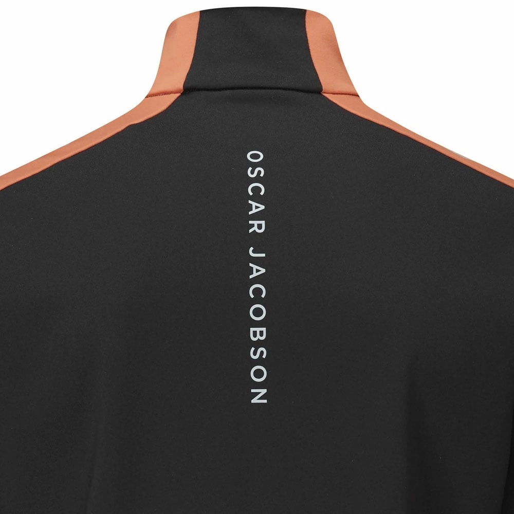 Adult Size Oscar Jacobson Thornton Mid Layer 1/2 Zip Pullover - Black