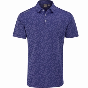 Ping Geo-Camo Polo Shirt - Twilight Breathable mesh panel Double Stitched Seams