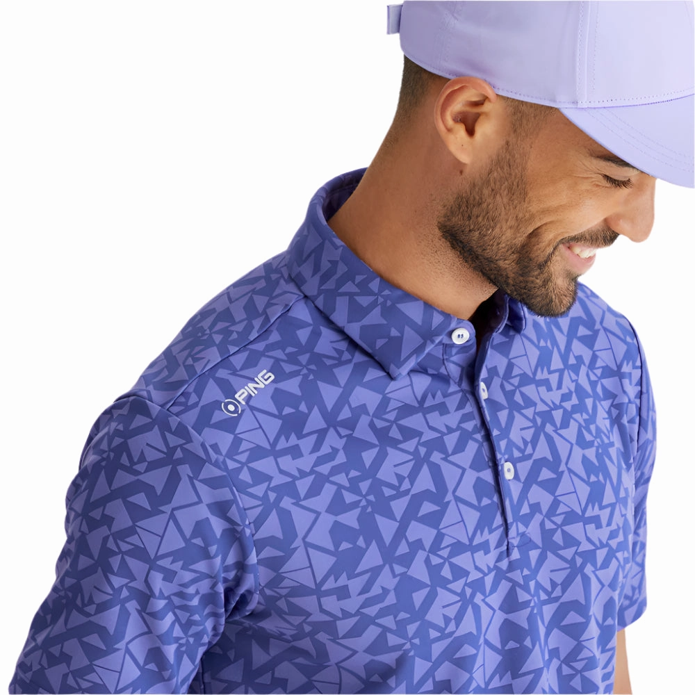 Eco-friendly Outdoor Activity Ping Geo-Camo Polo Shirt - Twilight