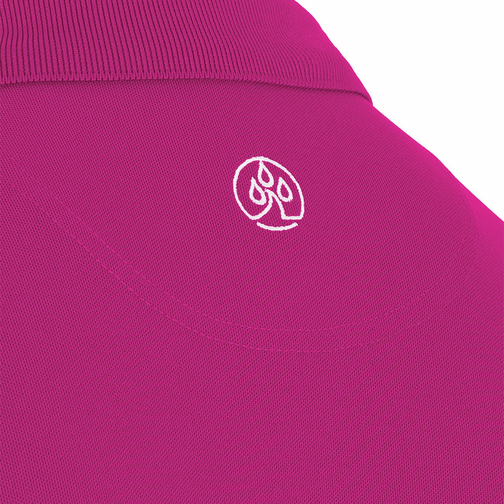 Outdoor Style Trend Recycled Polyester Thread ProQuip Pro Tech Plain Polo Shirt - Hollyhock