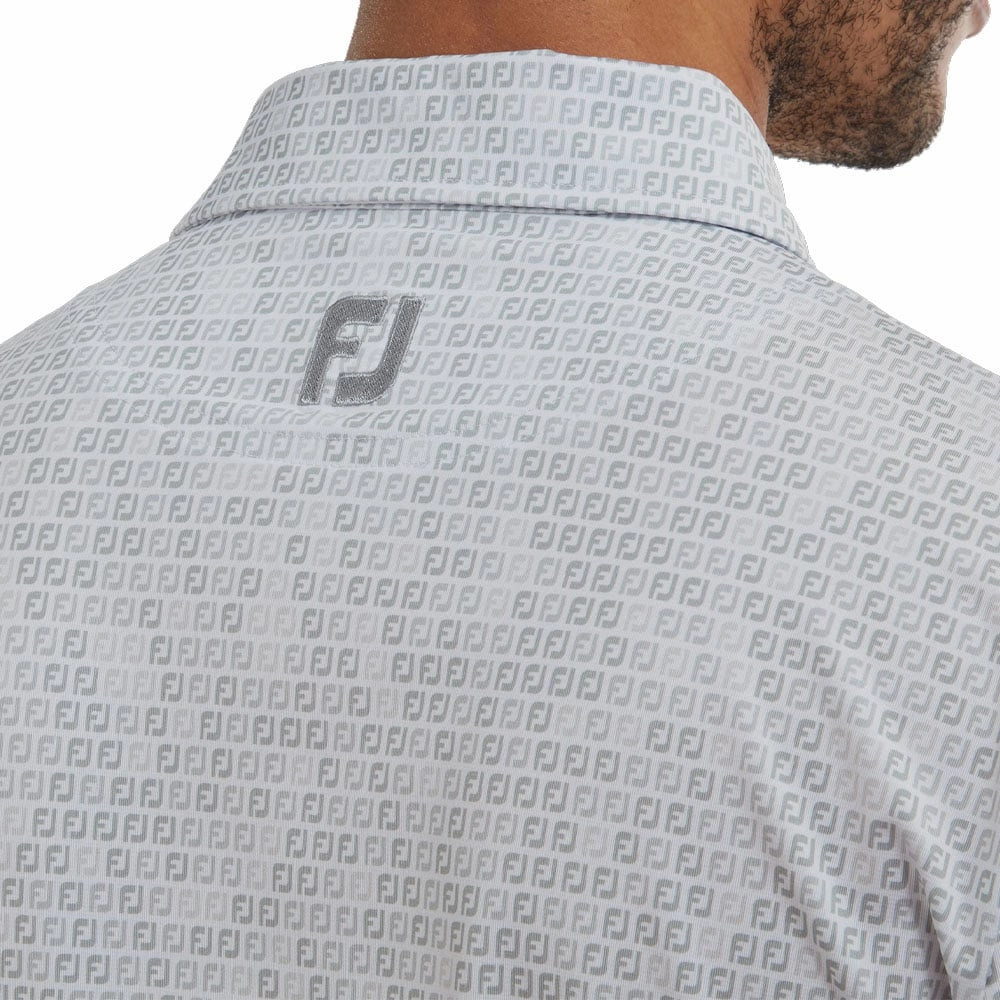 FootJoy Digital Camo Print Lisle Polo Shirt - Grey Weekend Trend Cool Design