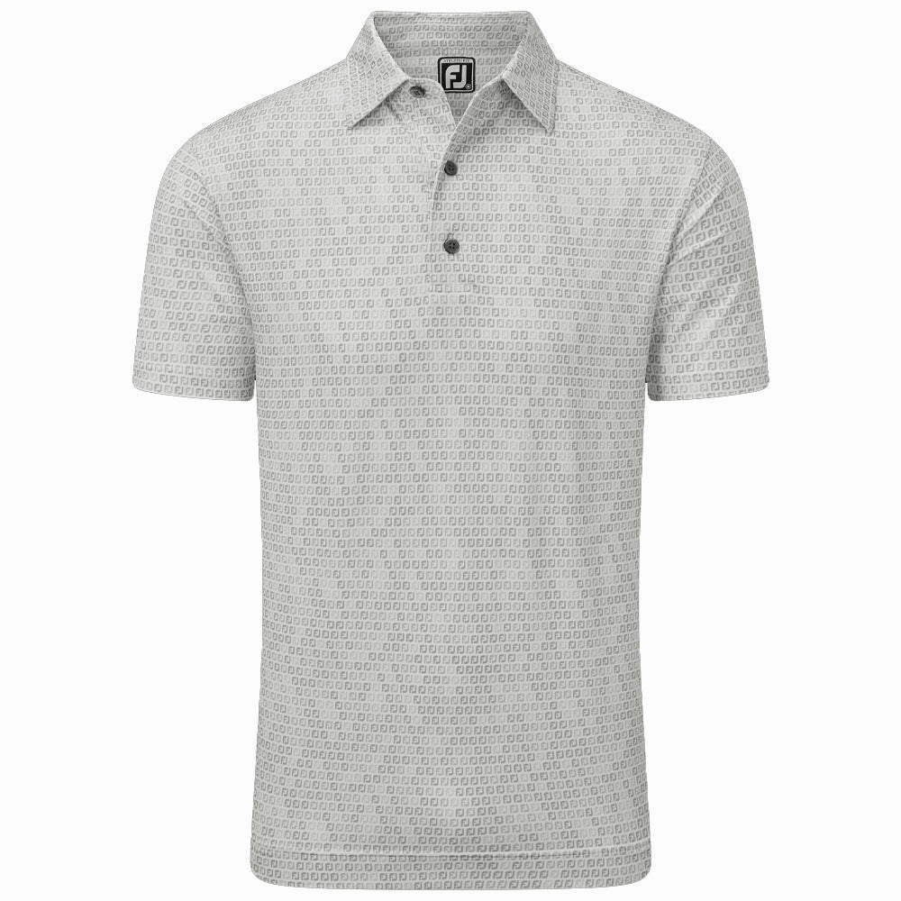 Buttery Soft Fabric FootJoy Digital Camo Print Lisle Polo Shirt - Grey