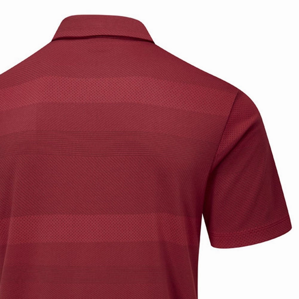 Trendy Apparel Relaxed Torso Fit Ping Focus Polo Shirt - Firebrick Multi