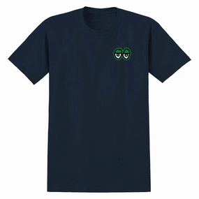 Krooked Strait Eyes T-Shirt - True Navy/Green/Black Dimensional Stability Weave Basic Comfort