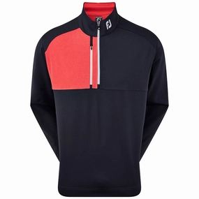 FootJoy Chill-Out Xtreme Sport Pullover - Navy/Heather Red Core Sporty Vintage Style