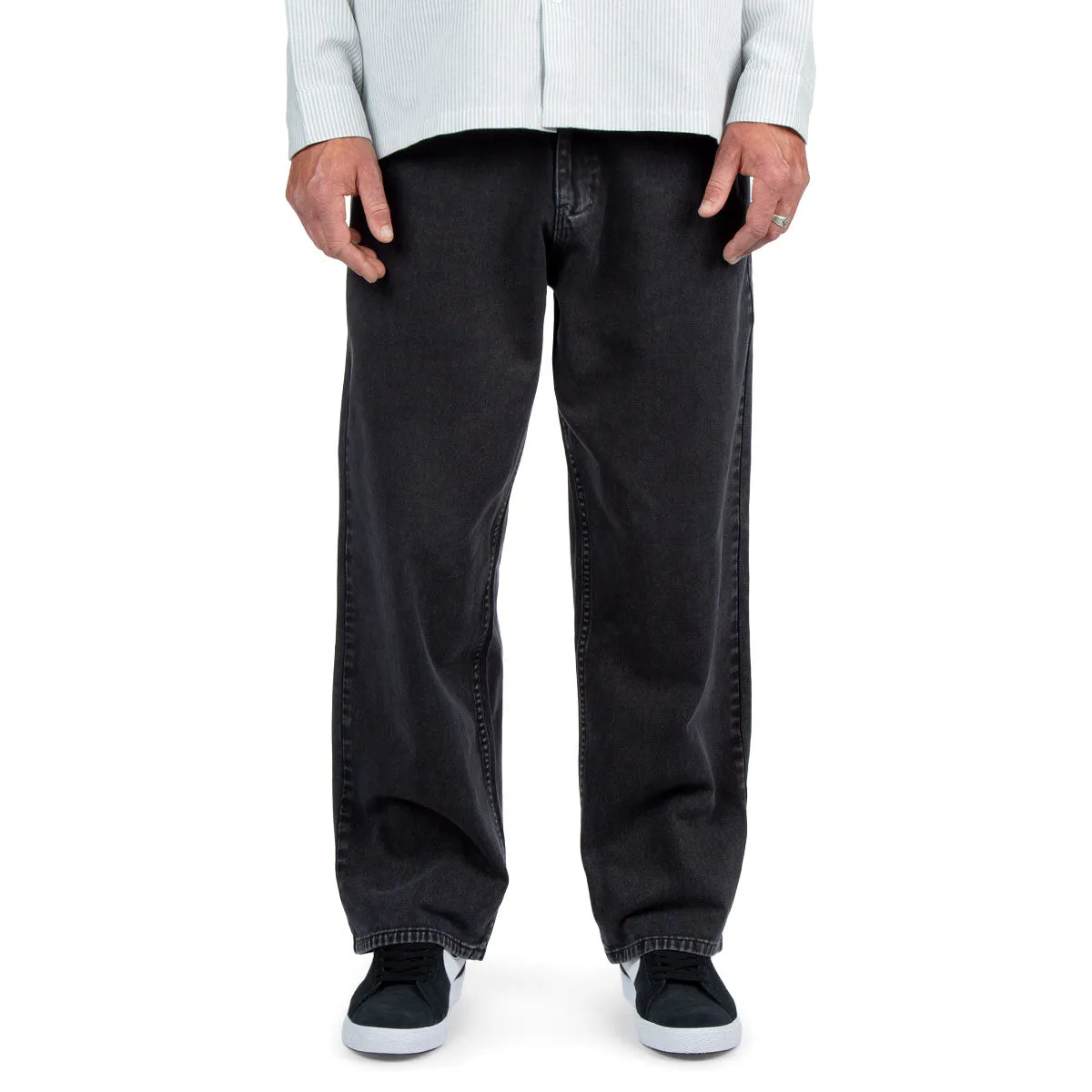 Modular Attachment CCS Baggy Straight Denim Jeans - Acid Black