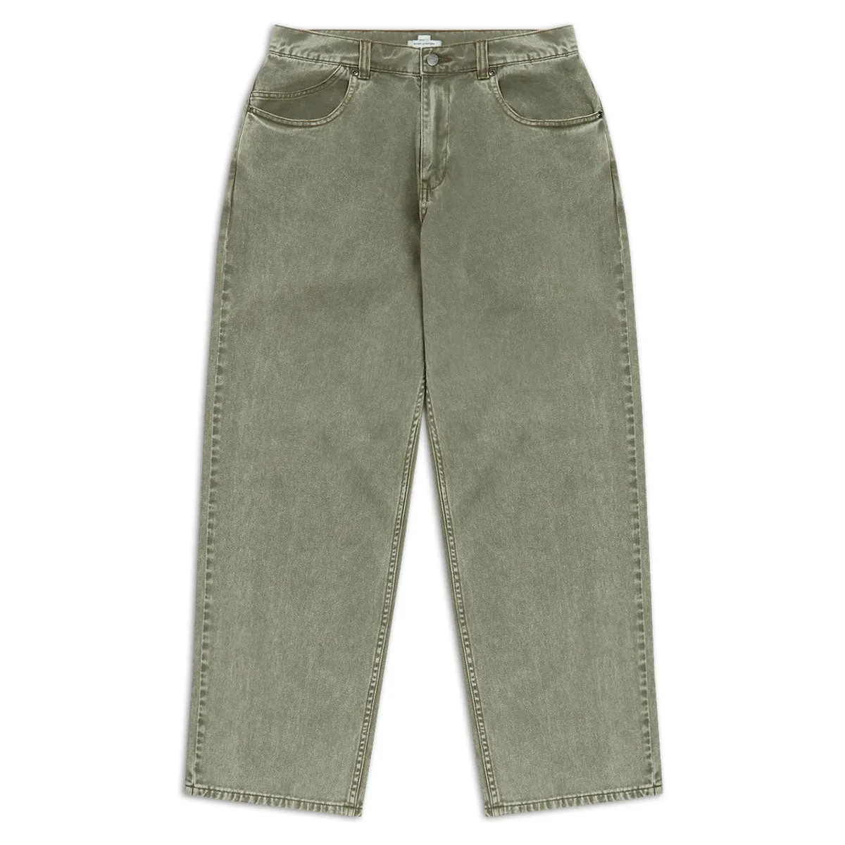 Work Friendly CCS Baggy Straight Denim Jeans - Faded Olive