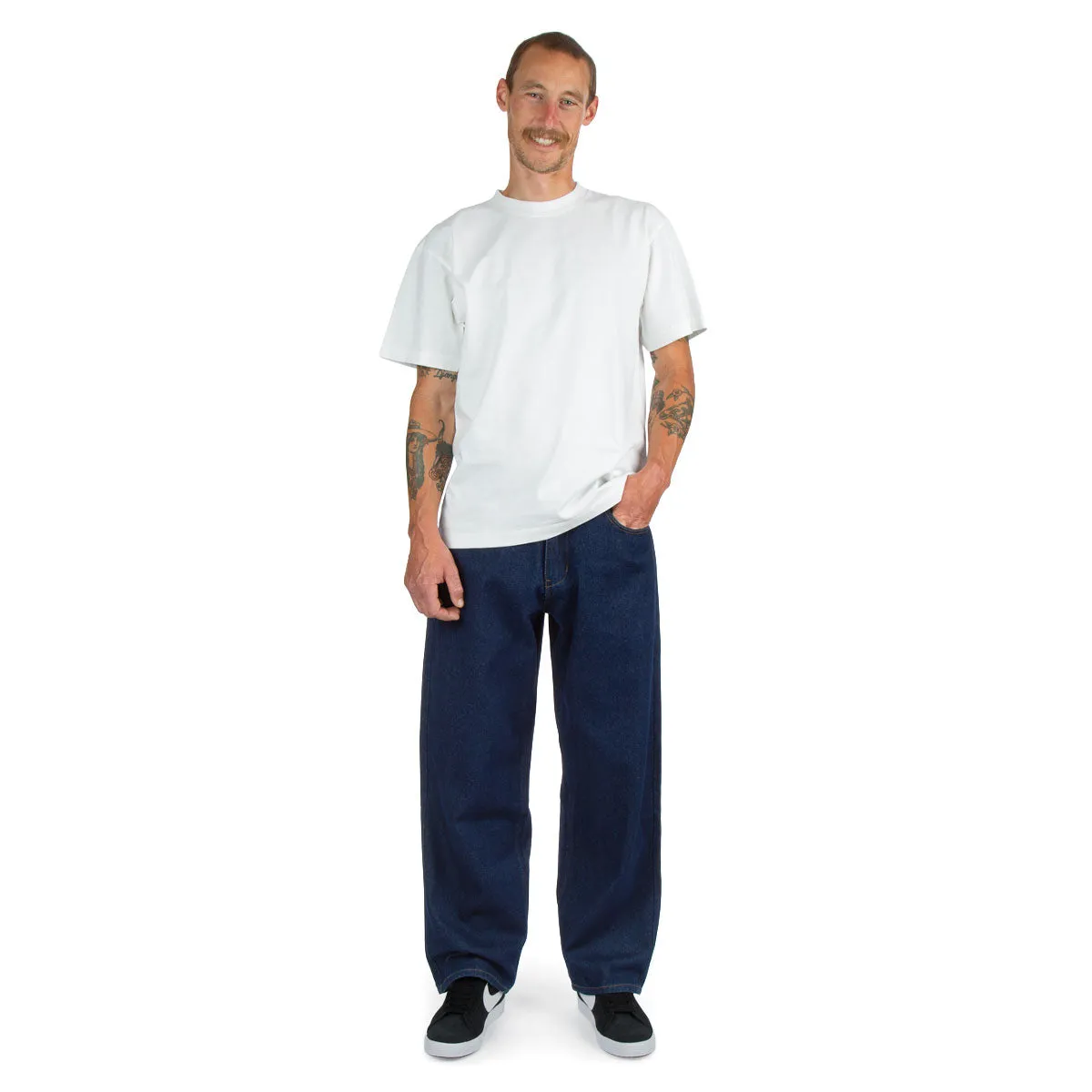 Clean Lines CCS Baggy Straight Denim Jeans - Overdyed Navy