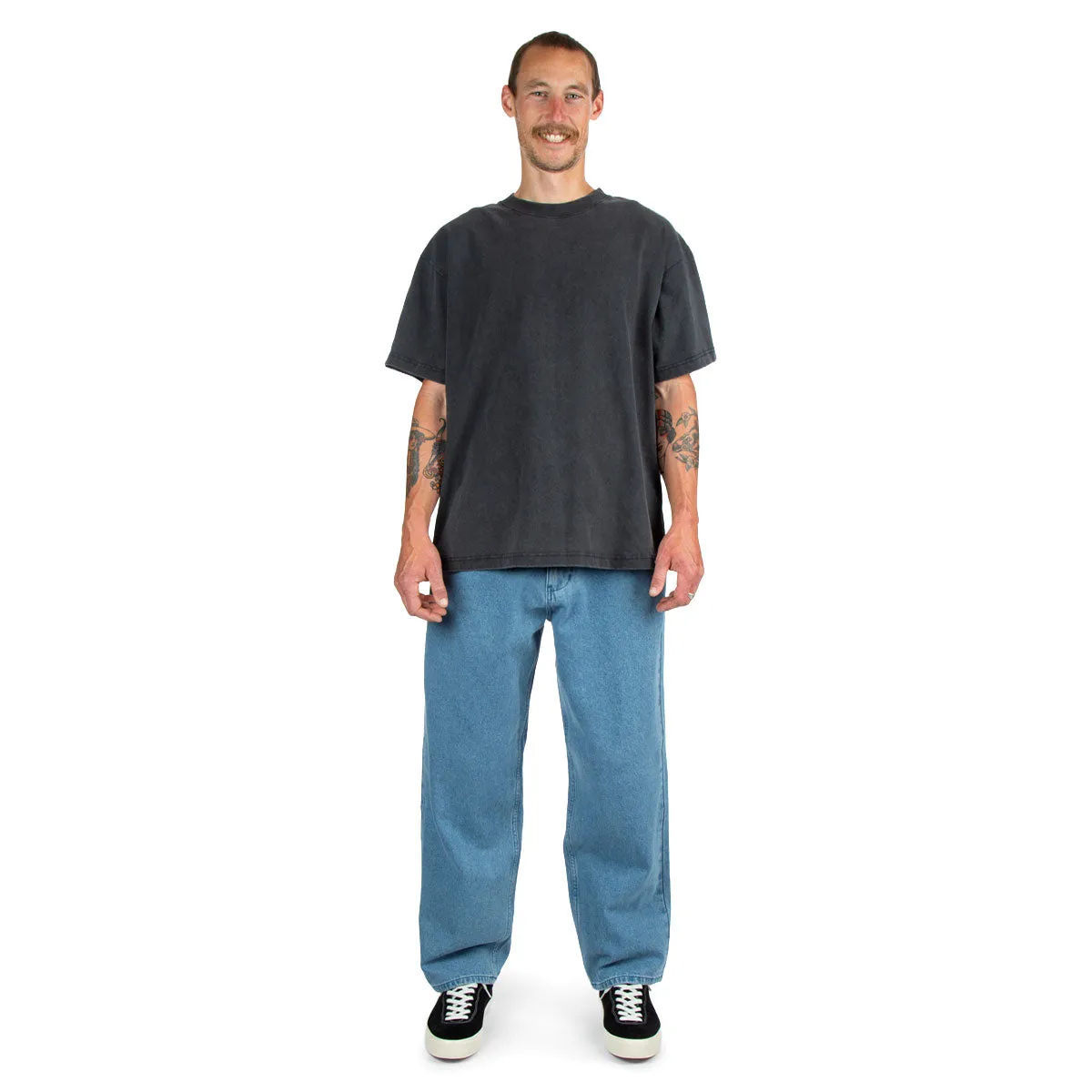CCS Baggy Straight Denim Jeans - Rinsed Blue All Fit